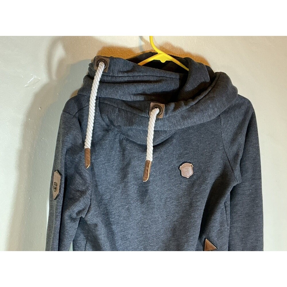 Women’s Naketano Hoodie Sweatshirt M Dark Gray Medium